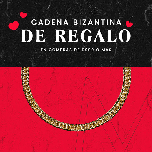 San Valentín | Cadena Bizantina de Regalo en compras de $999 o más