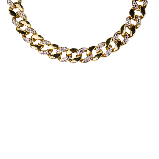 Bicolor Laminated Gold Cuban Chain