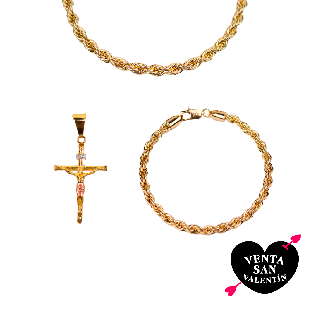 Kit 16. Laminated Gold Twist with Christ Pendant